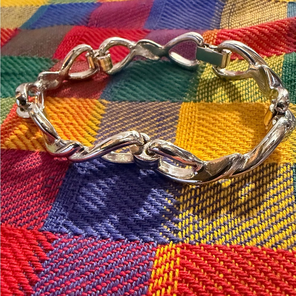 Vintage Silver Twisted Chain Bracelet